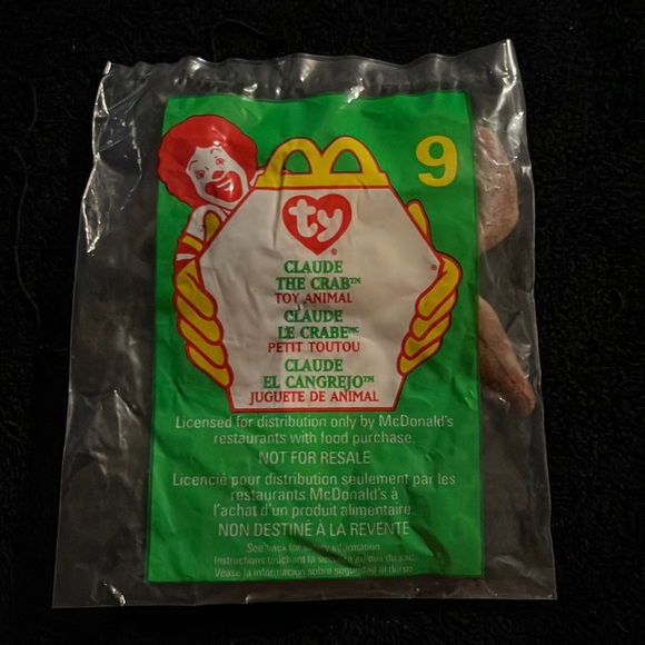 McDonald’s 1999 Ty Claude The Crab - Picture 1 of 4